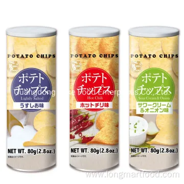 Halal Potato Chips Snack 80g Box Package for Japanese Retailer